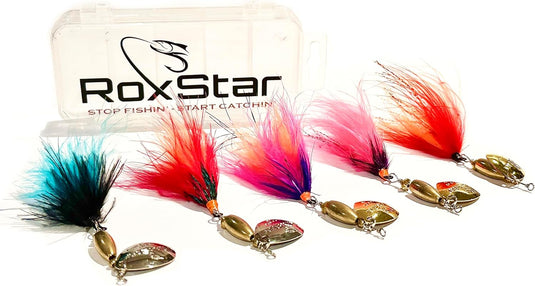 RoxStar Fly Fishing Shop | Hand Tied in The USA | Pro Bass Flies Assortment  | Top 13 Streamer and Top Water Flies for Bass, Steelhead, Salmon, Musky