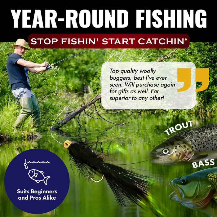 Pack truite et bar Woolly Bugger