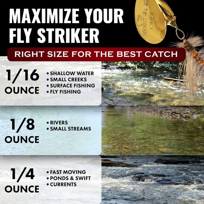 Paquet de 10 Fly Striker de 1/8 oz et 1/4 oz