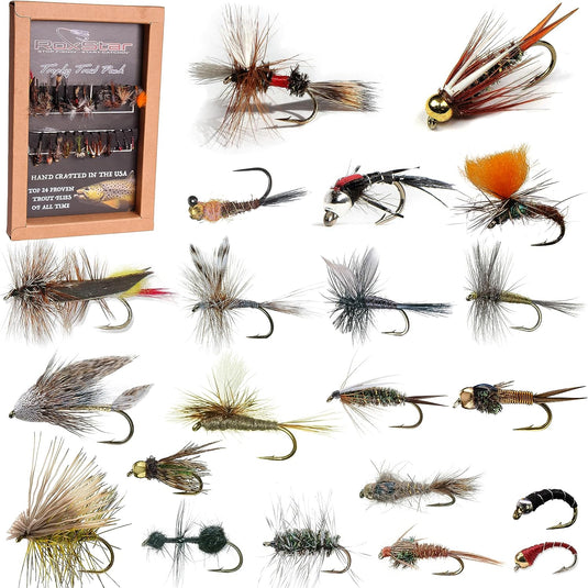 The Fly Fishing Place 4 Muddler Minnow Fly Fishing Flies Assortment - Bass  and Big Trout Streamers Fly Fishing Fly Collection - 4 Flies Size 4 and 6