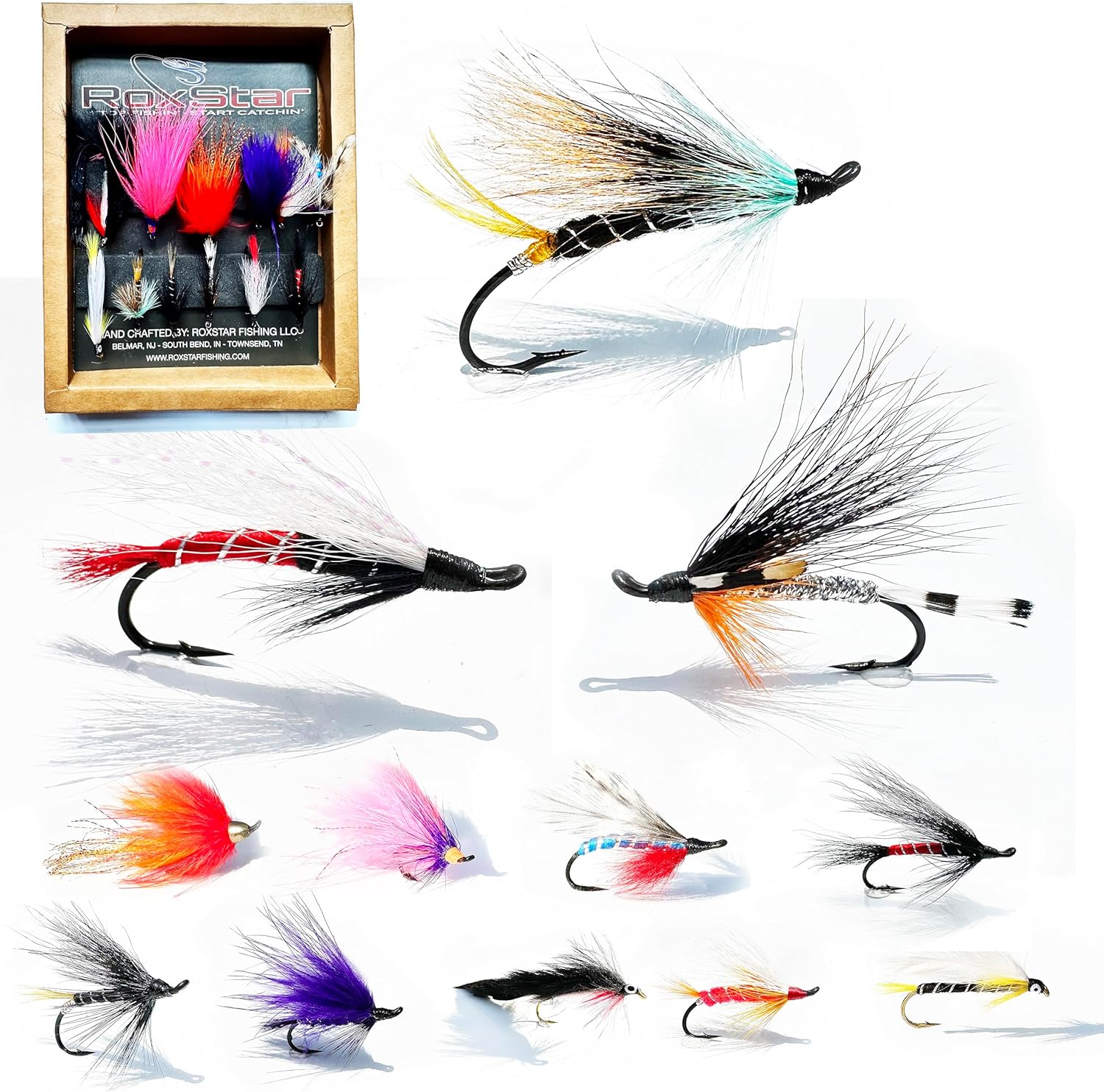 RoxStar Fishing Fly Shop, Trophy Trout Fly Assortment, Wet & Dry Trout  Flie