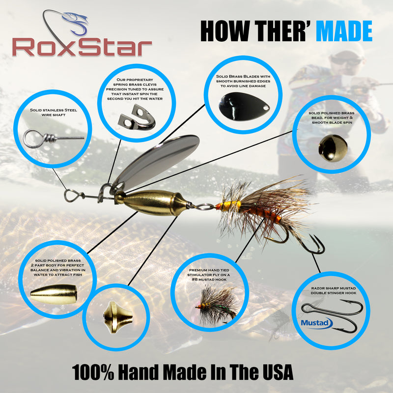 RoxStar Fly Shop Emerger Hatch Pack | 14 Premium Emerger Flies for Trout + 1 Year Membership to Trout Unlimited & RoxStar Club | Proven Fly Fishing